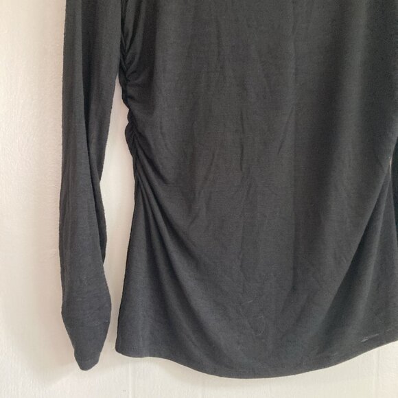 Boston Proper Funnel Cowl Neck Knit Top Long Sleeves Tunic Shirt Size Large - Picture 2 of 13